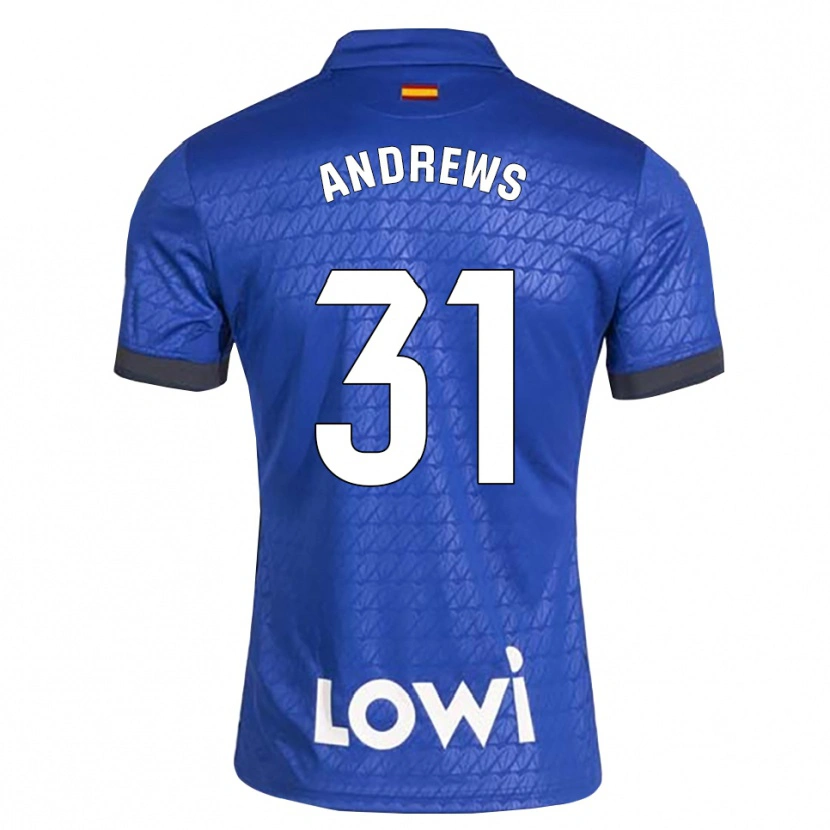 Danxen Kvinder George Andrews #31 Blå Hvid Sort Hjemmebane Spillertrøjer 2026/27 Trøje T-Shirt