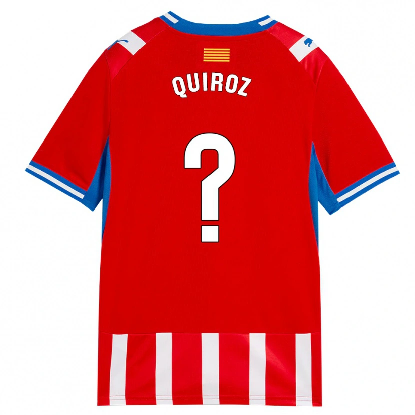 Danxen Kvinder Alejandro Quiroz #0 Rød Hvid Himmelblå Hjemmebane Spillertrøjer 2026/27 Trøje T-Shirt