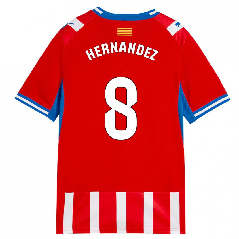 Danxen Kvinder Sofia Hernández #8 Rød Hvid Himmelblå Hjemmebane Spillertrøjer 2026/27 Trøje T-Shirt