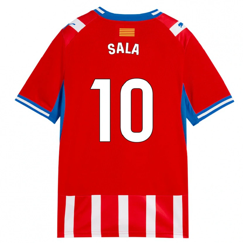 Danxen Kvinder Georgina Sala #10 Rød Hvid Himmelblå Hjemmebane Spillertrøjer 2026/27 Trøje T-Shirt