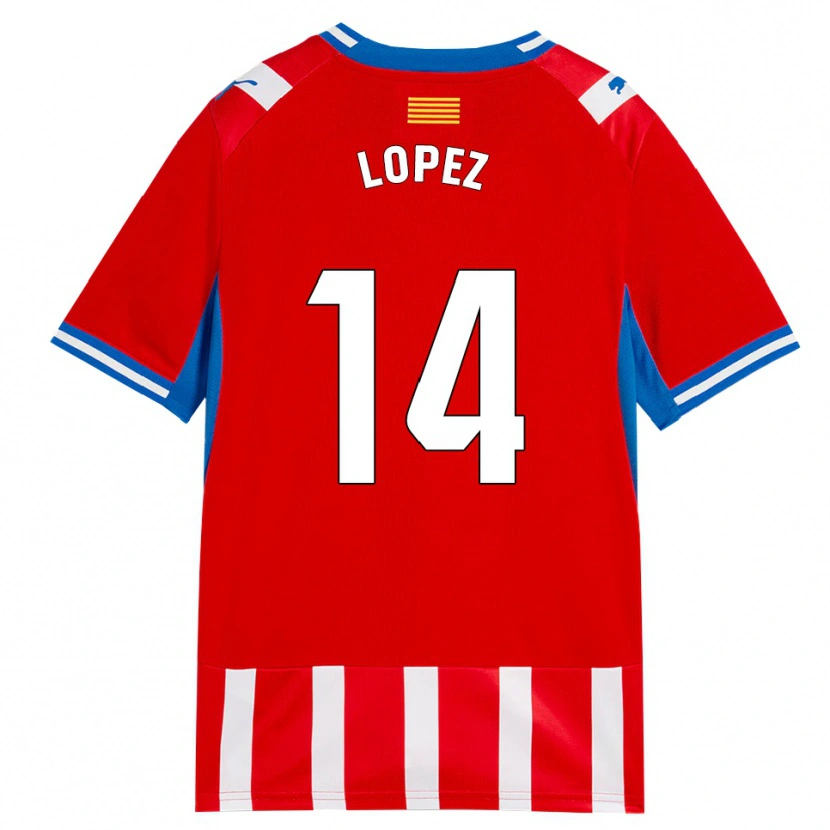 Danxen Kvinder Judith López #14 Rød Hvid Himmelblå Hjemmebane Spillertrøjer 2026/27 Trøje T-Shirt
