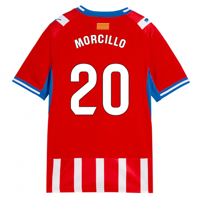 Danxen Kvinder Luis Morcillo #20 Rød Hvid Himmelblå Hjemmebane Spillertrøjer 2026/27 Trøje T-Shirt