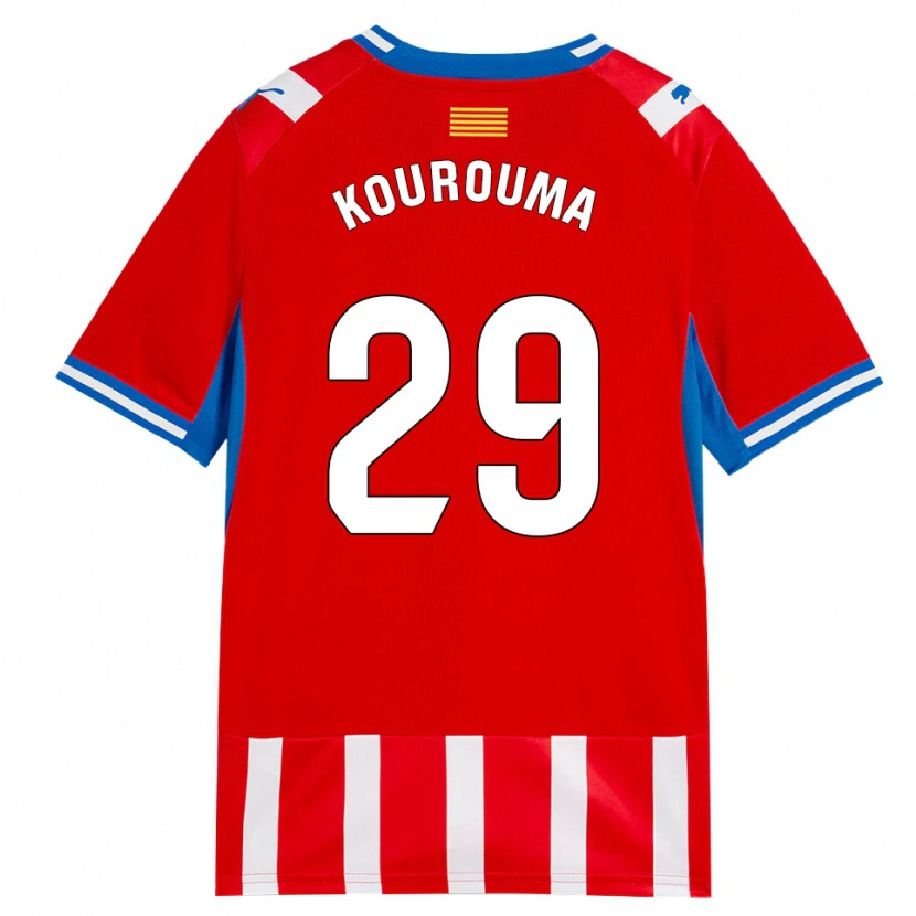 Danxen Kvinder Lass Kourouma #29 Rød Hvid Himmelblå Hjemmebane Spillertrøjer 2026/27 Trøje T-Shirt