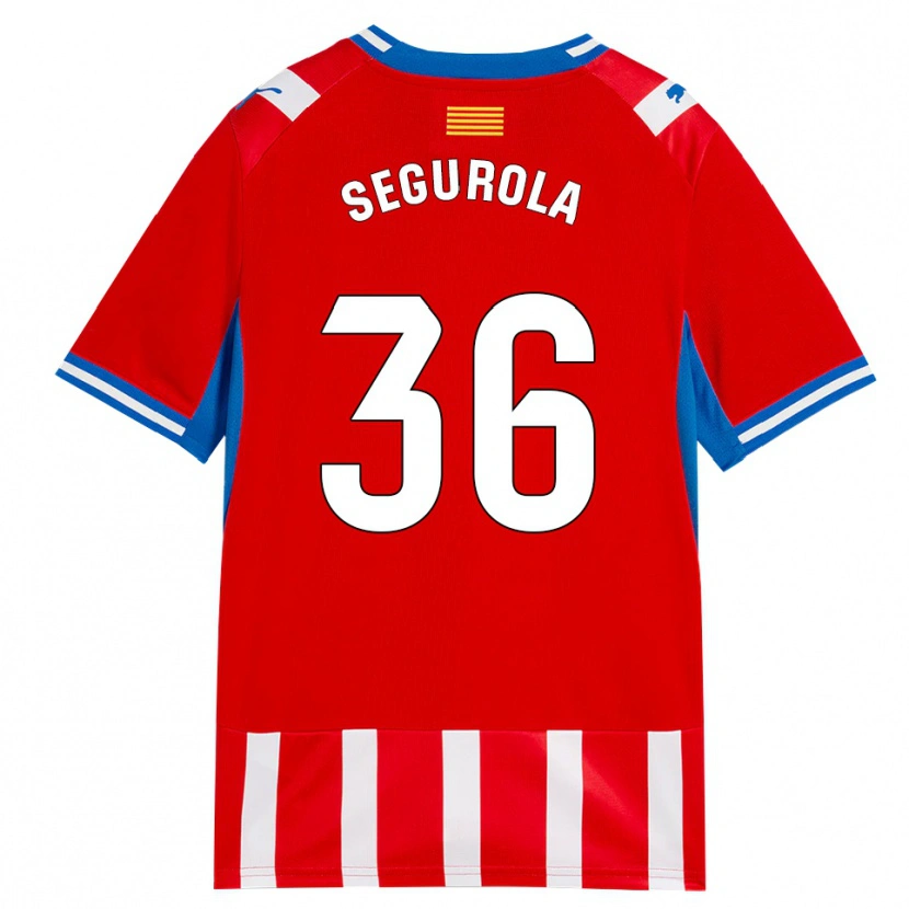 Danxen Kvinder Anartz Segurola #36 Rød Hvid Himmelblå Hjemmebane Spillertrøjer 2026/27 Trøje T-Shirt