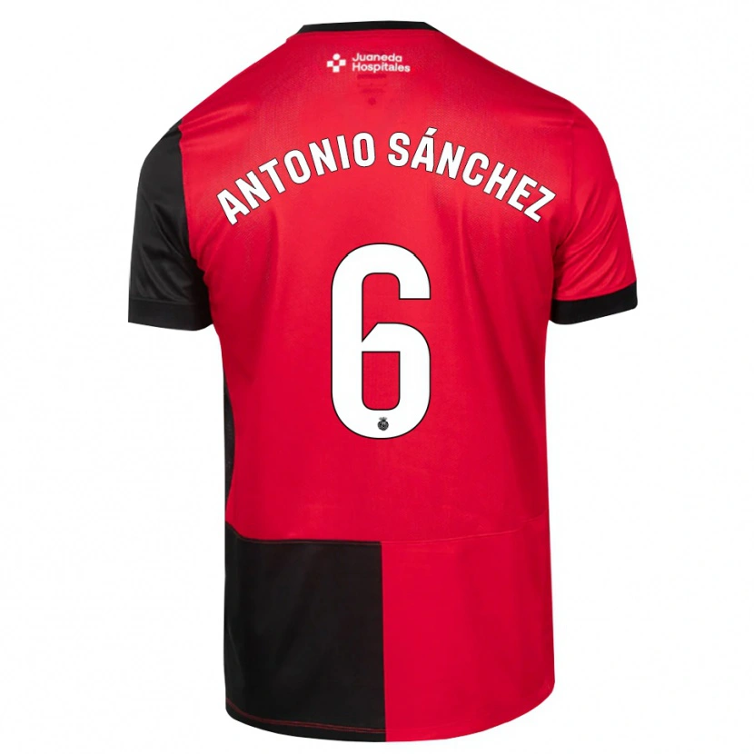 Danxen Kvinder Antonio Sánchez #6 Sort Rød Hvid Hjemmebane Spillertrøjer 2026/27 Trøje T-Shirt
