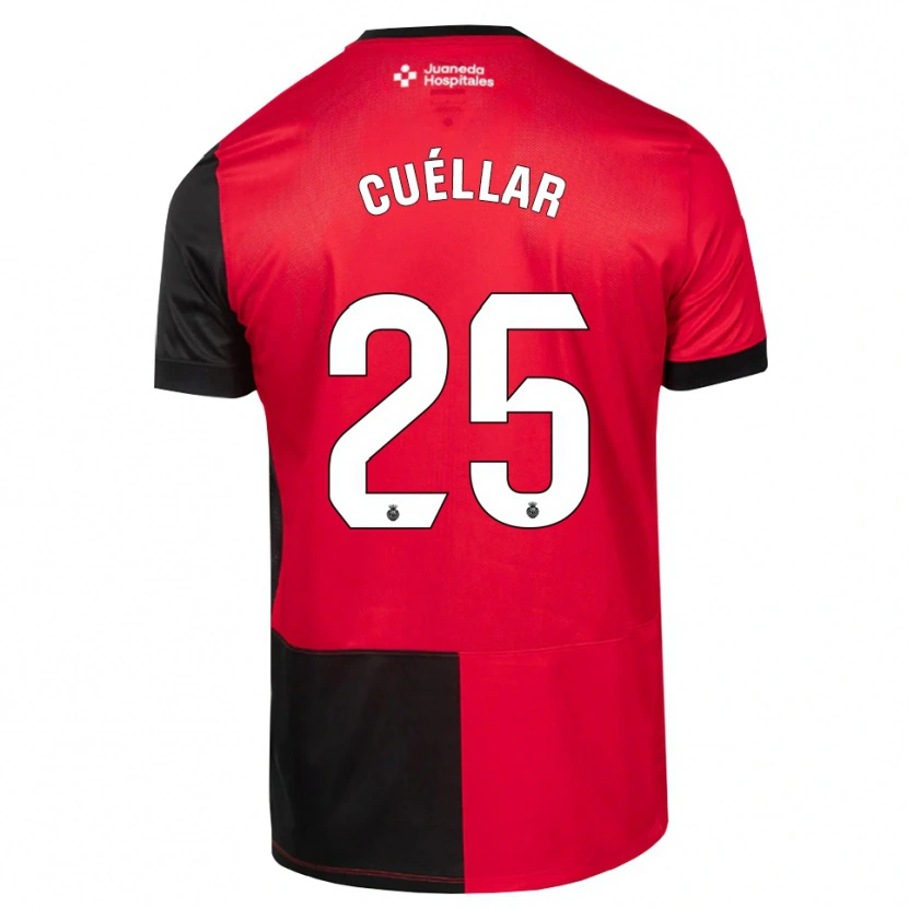Danxen Kvinder Iván Cuéllar #25 Sort Rød Hvid Hjemmebane Spillertrøjer 2026/27 Trøje T-Shirt