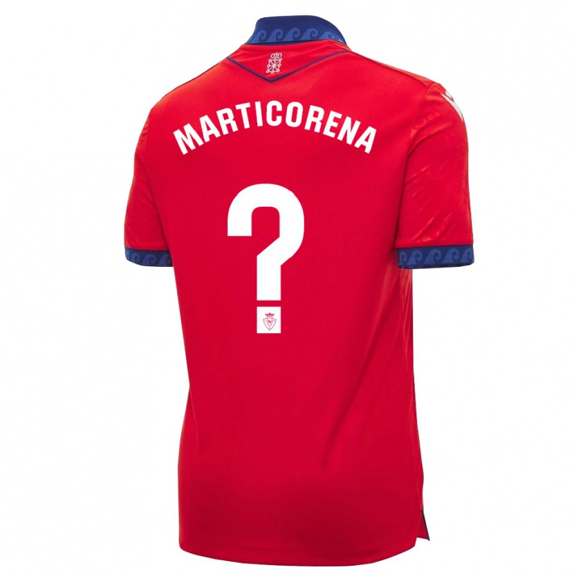 Danxen Kvinder Ander Marticorena #0 Rød Marineblå Hvid Hjemmebane Spillertrøjer 2026/27 Trøje T-Shirt