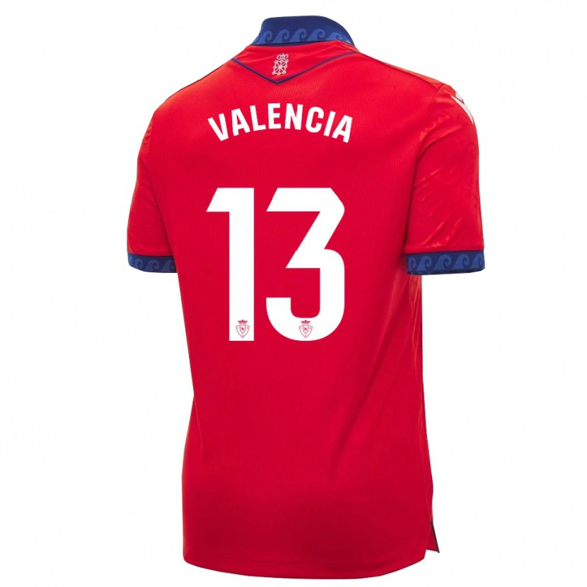 Danxen Kvinder Pablo Valencia #13 Rød Marineblå Hvid Hjemmebane Spillertrøjer 2026/27 Trøje T-Shirt