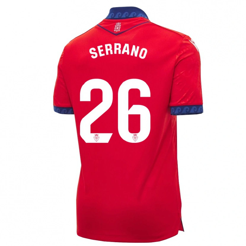Danxen Kvinder Mikel Serrano #26 Rød Marineblå Hvid Hjemmebane Spillertrøjer 2026/27 Trøje T-Shirt