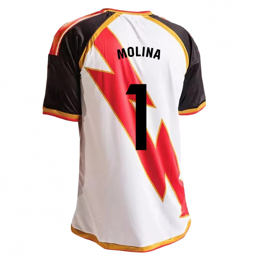 Danxen Kvinder Adrián Molina #1 Sort Rød Hvid Guld Hjemmebane Spillertrøjer 2026/27 Trøje T-Shirt