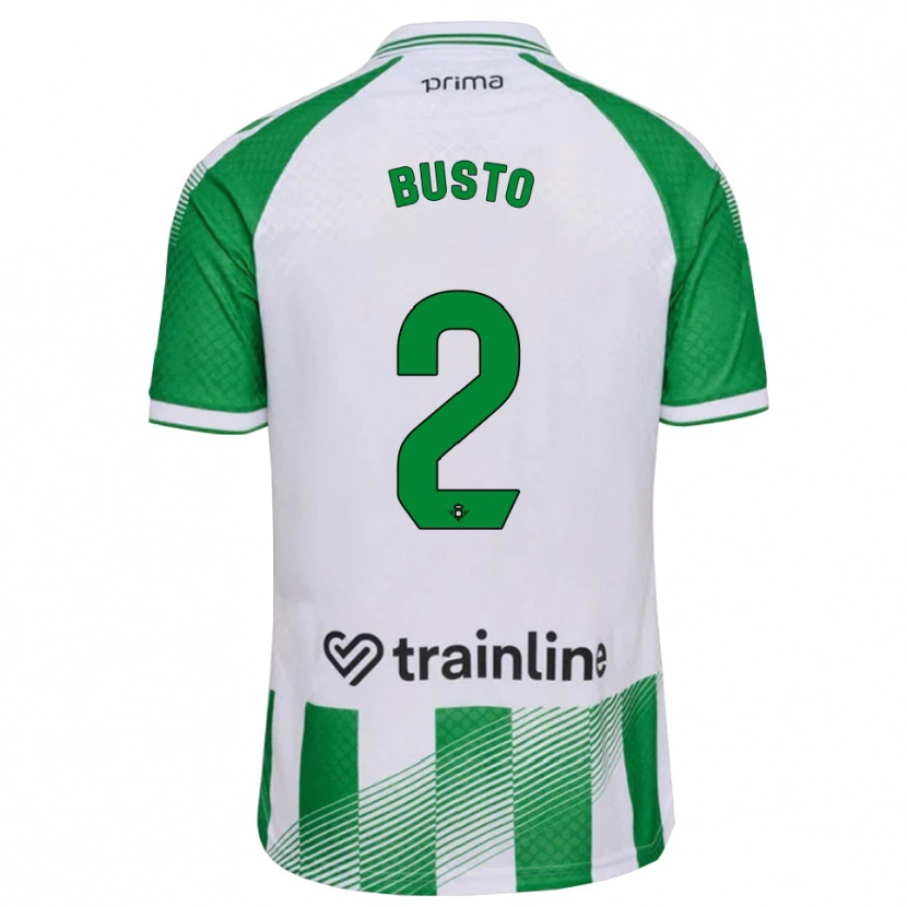 Danxen Kvinder Pablo Busto #2 Lys Grøn Sort Hvid Hjemmebane Spillertrøjer 2026/27 Trøje T-Shirt