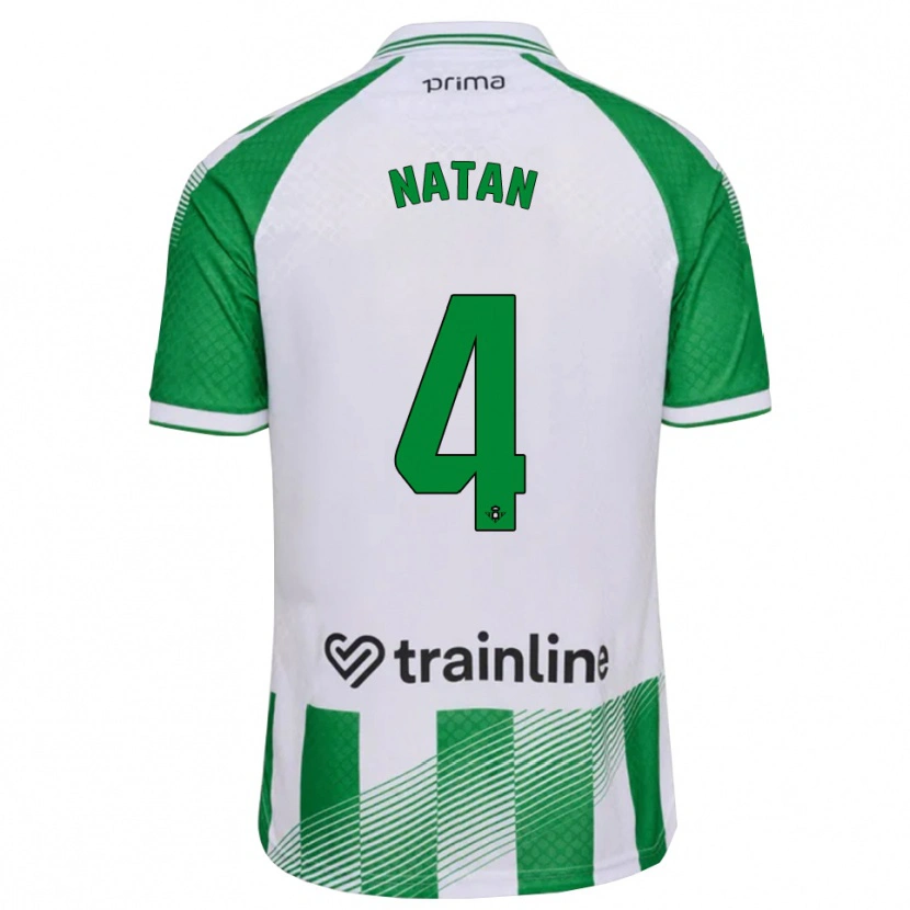 Danxen Kvinder Natan Bernardo De Souza #4 Lys Grøn Sort Hvid Hjemmebane Spillertrøjer 2026/27 Trøje T-Shirt