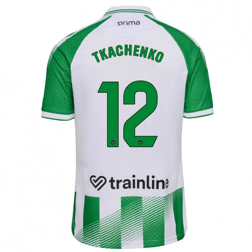 Danxen Kvinder Fedir Tkachenko #12 Lys Grøn Sort Hvid Hjemmebane Spillertrøjer 2026/27 Trøje T-Shirt