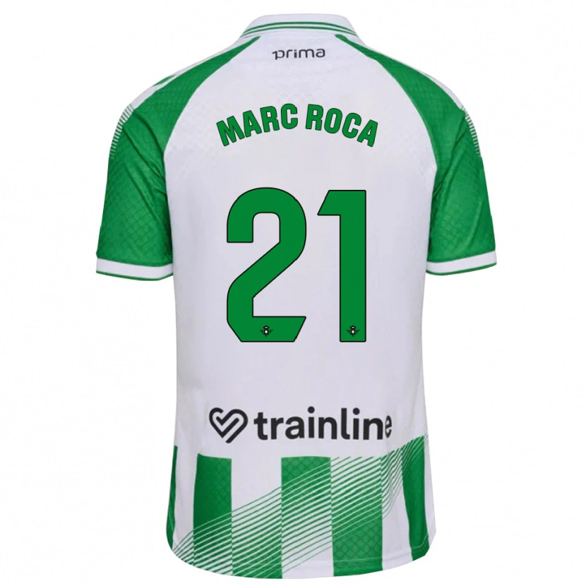 Danxen Kvinder Marc Roca #21 Lys Grøn Sort Hvid Hjemmebane Spillertrøjer 2026/27 Trøje T-Shirt