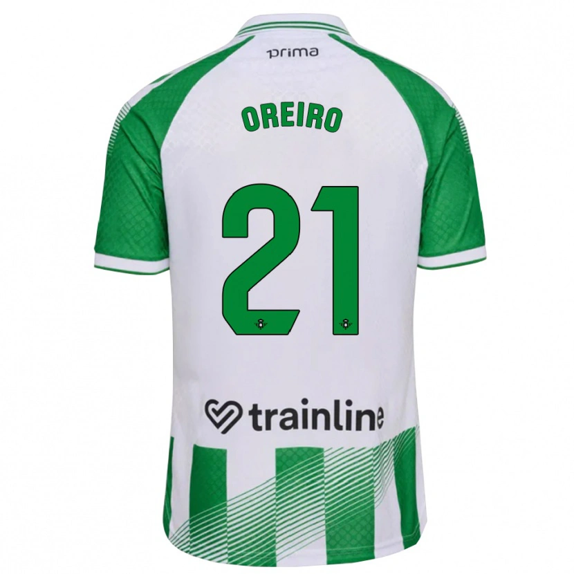 Danxen Kvinder Jorge Oreiro #21 Lys Grøn Sort Hvid Hjemmebane Spillertrøjer 2026/27 Trøje T-Shirt