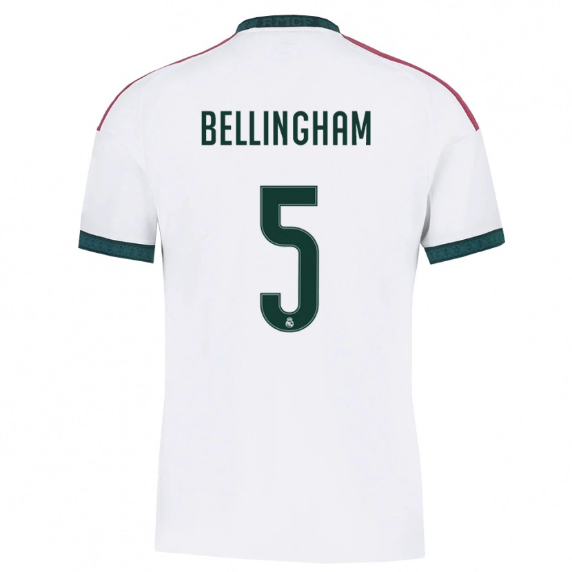 Danxen Kvinder Jude Bellingham #5 Mørkegrøn Hvid Rød Hjemmebane Spillertrøjer 2026/27 Trøje T-Shirt