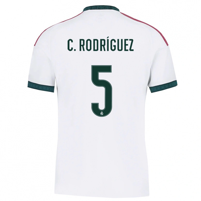 Danxen Kvinder Carlos Rodríguez #5 Mørkegrøn Hvid Rød Hjemmebane Spillertrøjer 2026/27 Trøje T-Shirt