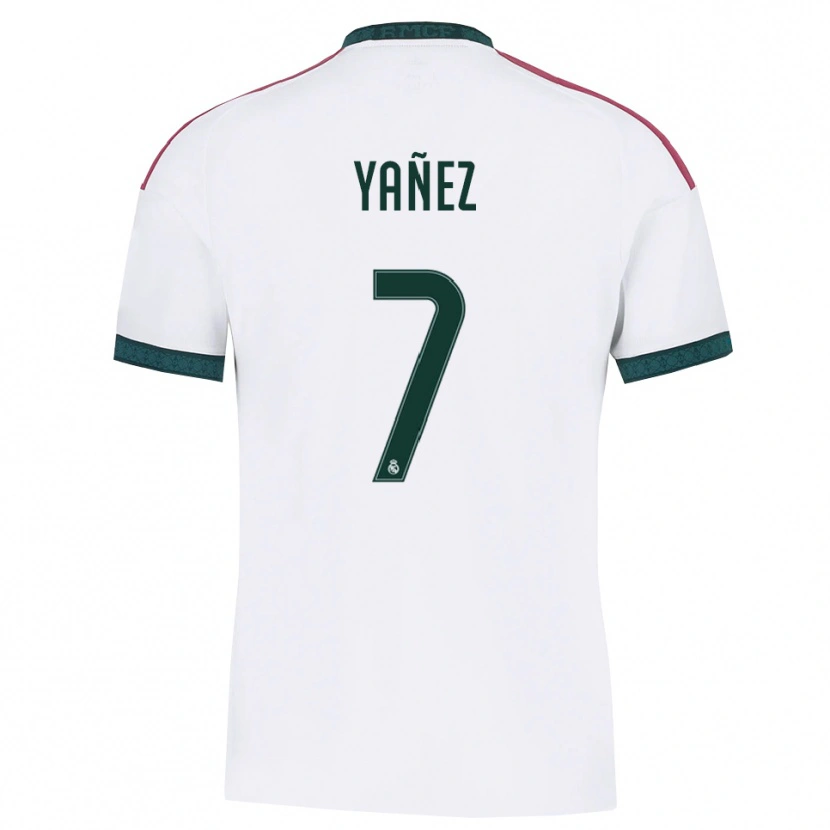 Danxen Kvinder Daniel Yáñez #7 Mørkegrøn Hvid Rød Hjemmebane Spillertrøjer 2026/27 Trøje T-Shirt