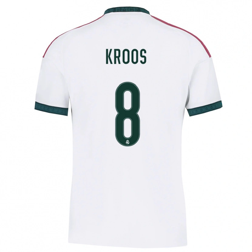 Danxen Kvinder Toni Kroos #8 Mørkegrøn Hvid Rød Hjemmebane Spillertrøjer 2026/27 Trøje T-Shirt
