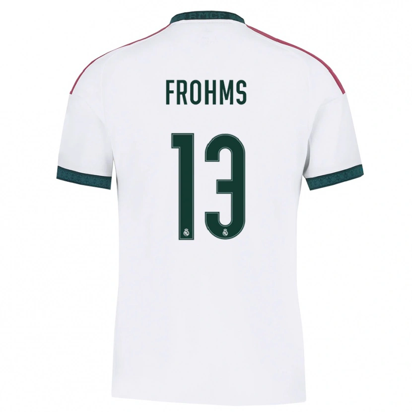 Danxen Kvinder Merle Frohms #13 Mørkegrøn Hvid Rød Hjemmebane Spillertrøjer 2026/27 Trøje T-Shirt