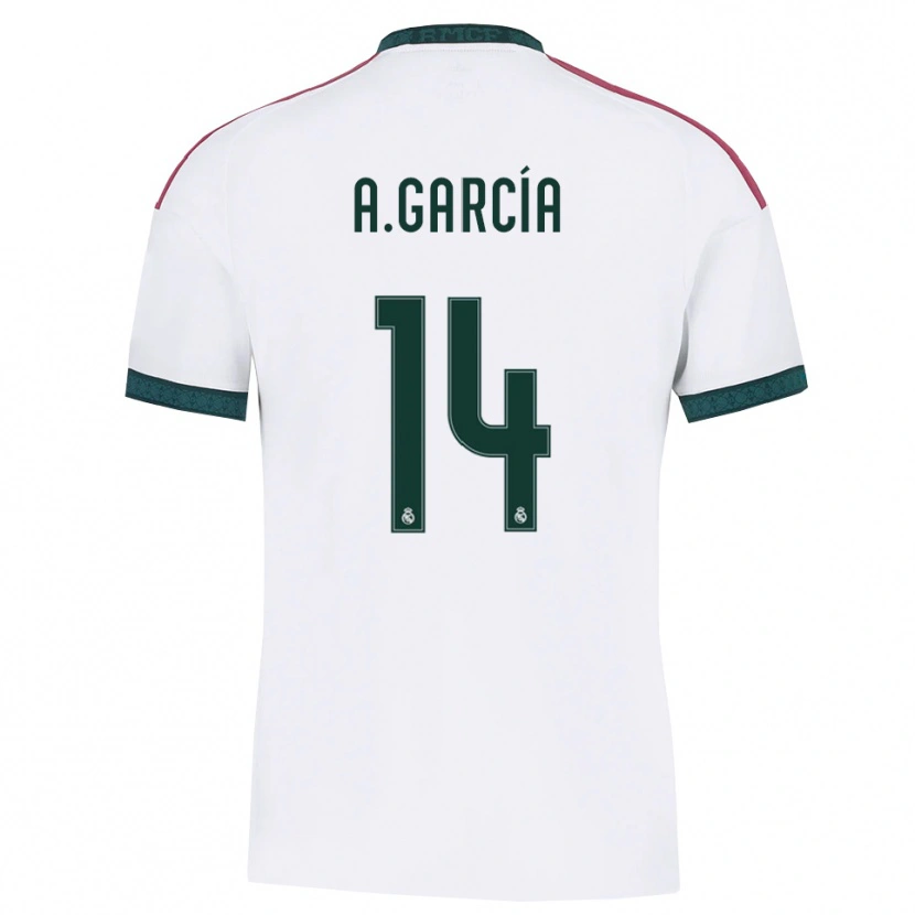 Danxen Kvinder Aimar García #14 Mørkegrøn Hvid Rød Hjemmebane Spillertrøjer 2026/27 Trøje T-Shirt