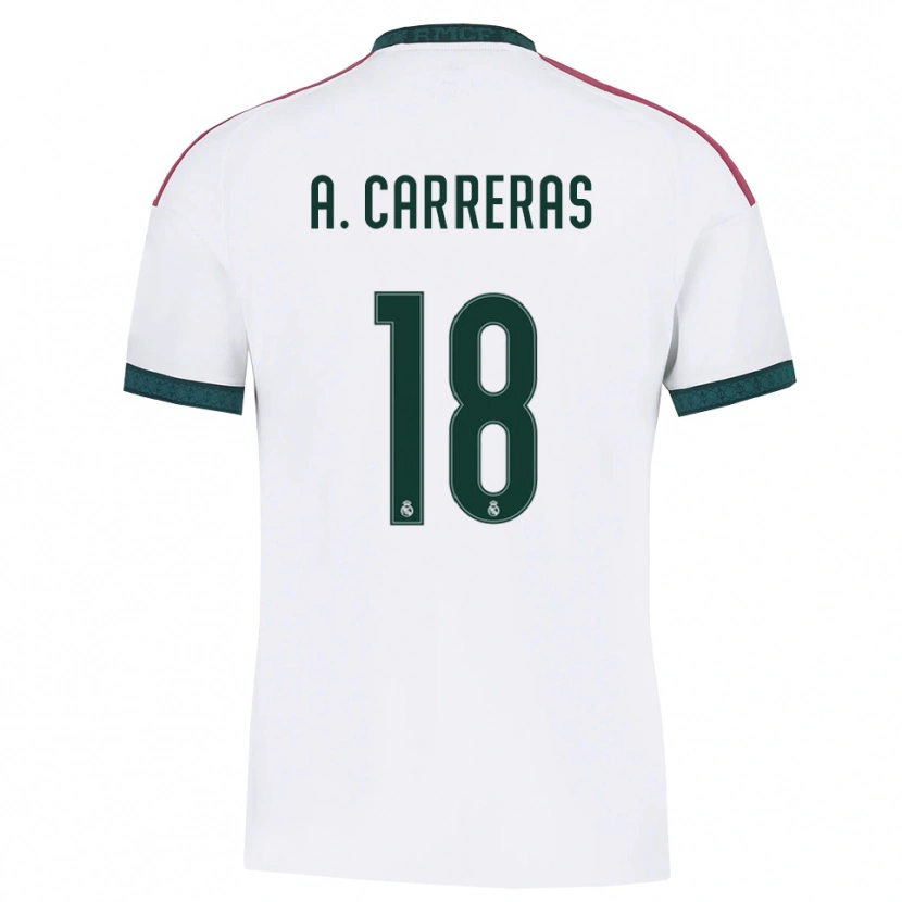 Danxen Kvinder Álvaro Carreras #18 Mørkegrøn Hvid Rød Hjemmebane Spillertrøjer 2026/27 Trøje T-Shirt