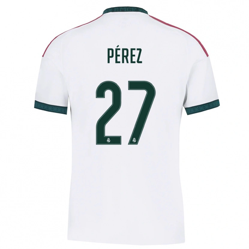 Danxen Kvinder Adrián Pérez #27 Mørkegrøn Hvid Rød Hjemmebane Spillertrøjer 2026/27 Trøje T-Shirt