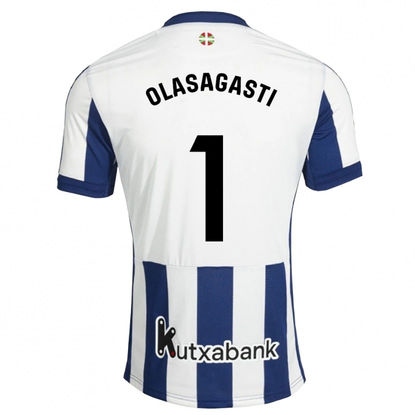 Danxen Kvinder Lander Olasagasti #1 Marinehvid Gyldenrod Hjemmebane Spillertrøjer 2026/27 Trøje T-Shirt