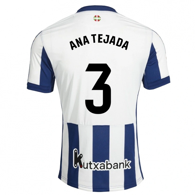 Danxen Kvinder Ana Tejada Jiménez #3 Marinehvid Gyldenrod Hjemmebane Spillertrøjer 2026/27 Trøje T-Shirt