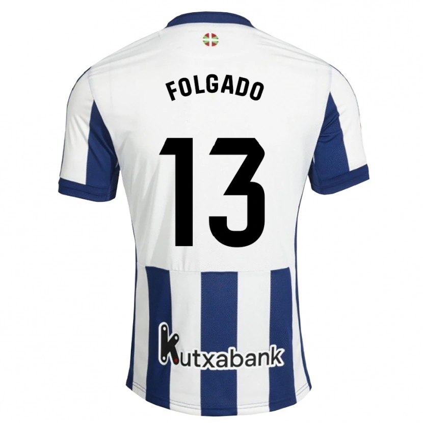 Danxen Kvinder Theo Folgado #13 Marinehvid Gyldenrod Hjemmebane Spillertrøjer 2026/27 Trøje T-Shirt
