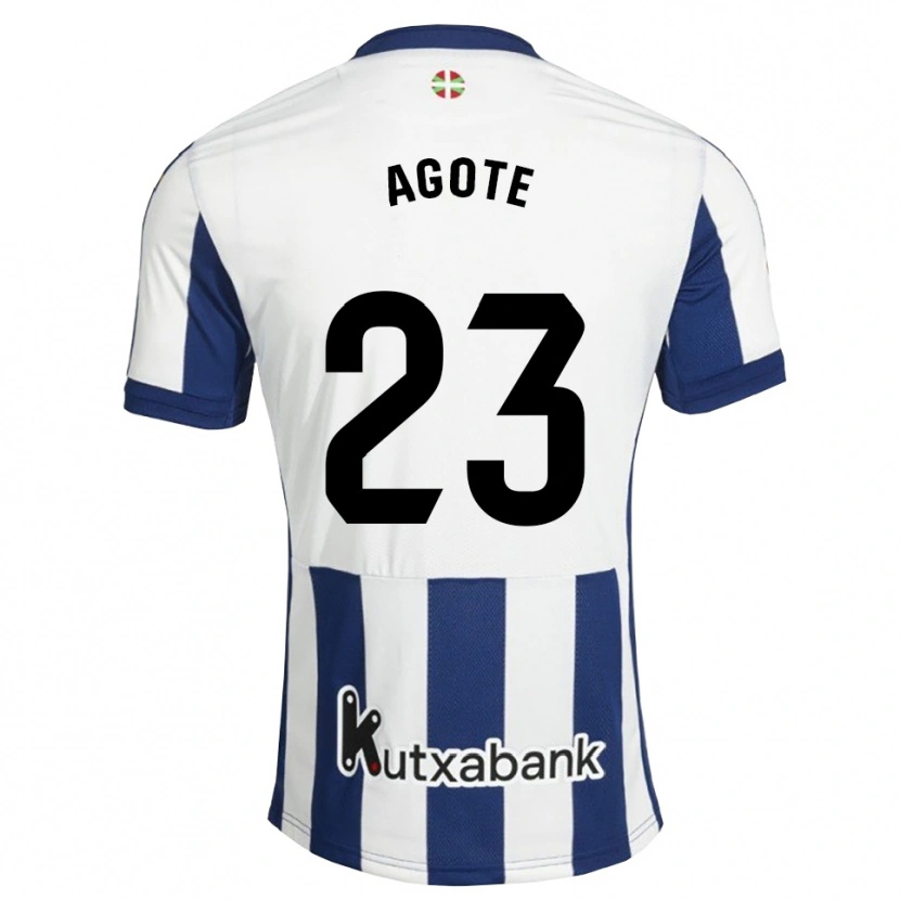 Danxen Kvinder Unax Agote #23 Marinehvid Gyldenrod Hjemmebane Spillertrøjer 2026/27 Trøje T-Shirt