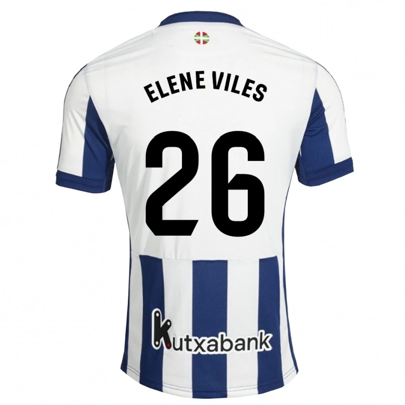 Danxen Kvinder Elene Viles Odriozola #26 Marinehvid Gyldenrod Hjemmebane Spillertrøjer 2026/27 Trøje T-Shirt
