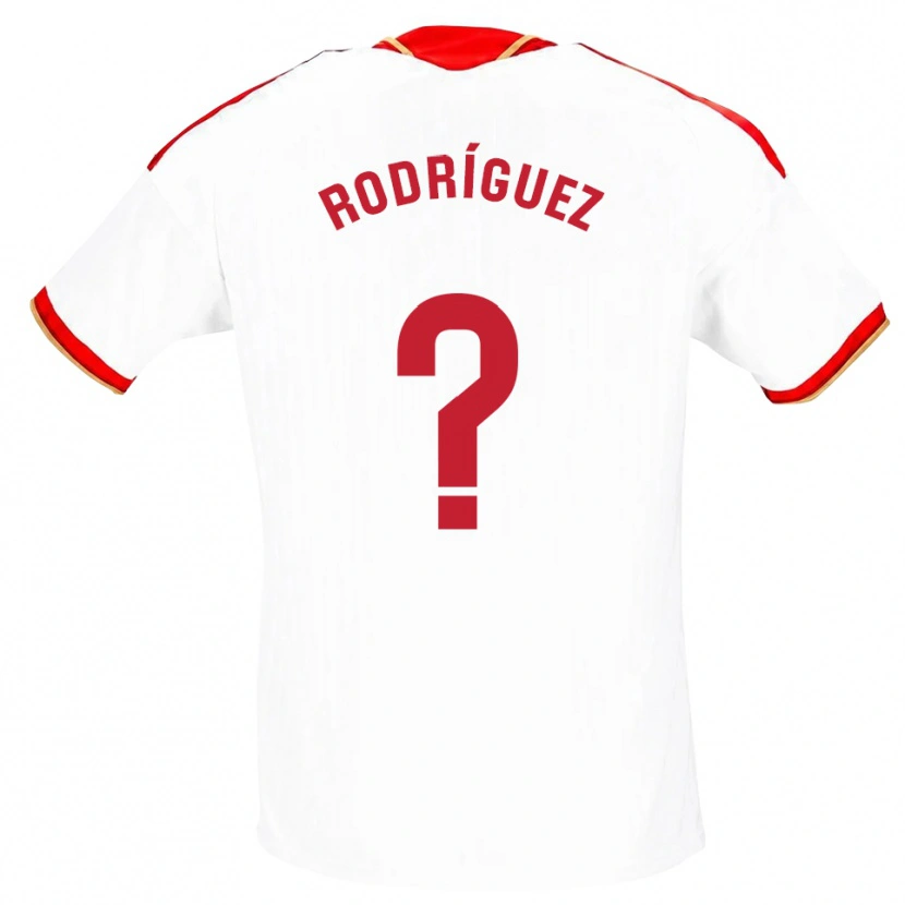 Danxen Kvinder René Rodríguez #0 Hvid Rød Hjemmebane Spillertrøjer 2026/27 Trøje T-Shirt