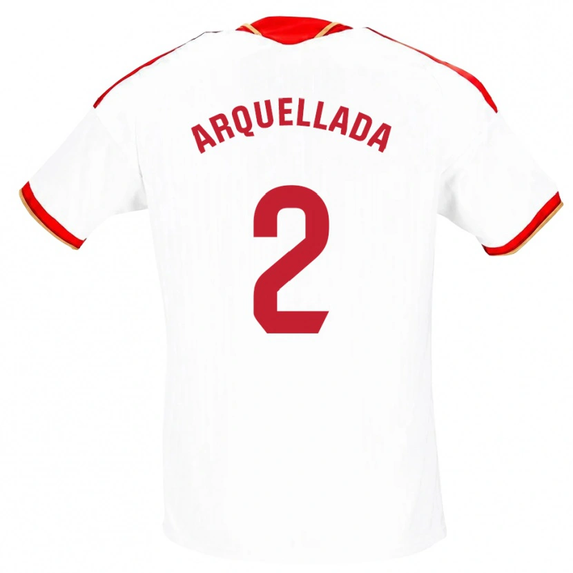Danxen Kvinder Álvaro Arquellada #2 Hvid Rød Hjemmebane Spillertrøjer 2026/27 Trøje T-Shirt