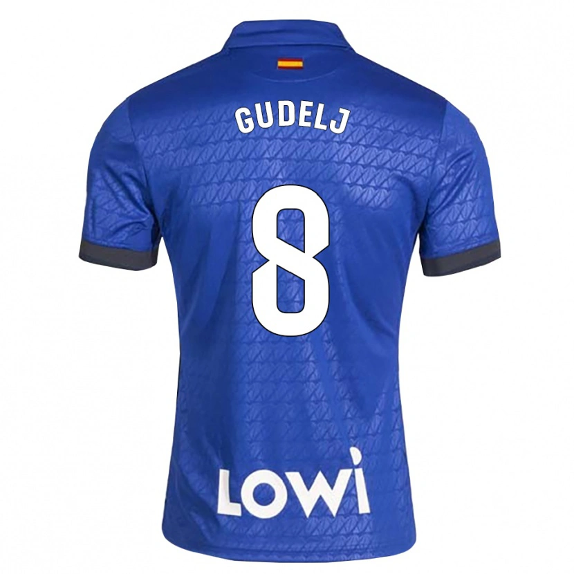 Danxen Kvinder Nemanja Gudelj #8 Blå Hvid Sort Hjemmebane Spillertrøjer 2026/27 Trøje T-Shirt