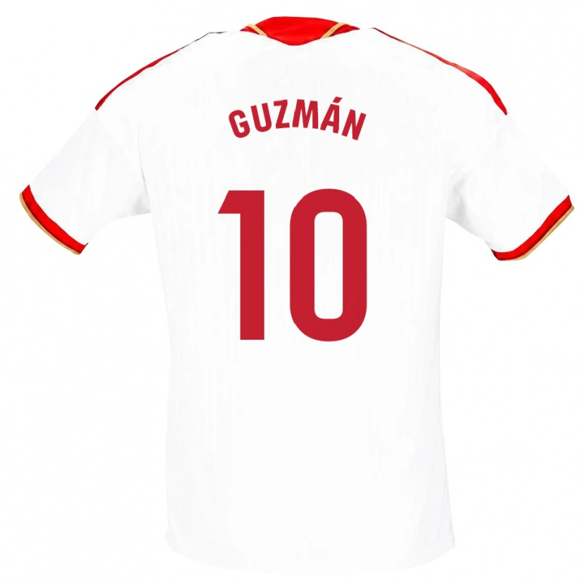 Danxen Kvinder Gonzalo Guzmán #10 Hvid Rød Hjemmebane Spillertrøjer 2026/27 Trøje T-Shirt