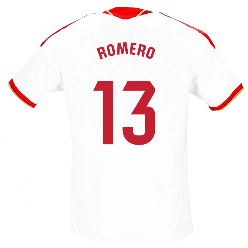 Danxen Kvinder Rafael Romero #13 Hvid Rød Hjemmebane Spillertrøjer 2026/27 Trøje T-Shirt