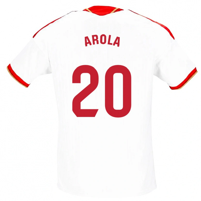 Danxen Kvinder Arola Aparicio Gili #20 Hvid Rød Hjemmebane Spillertrøjer 2026/27 Trøje T-Shirt