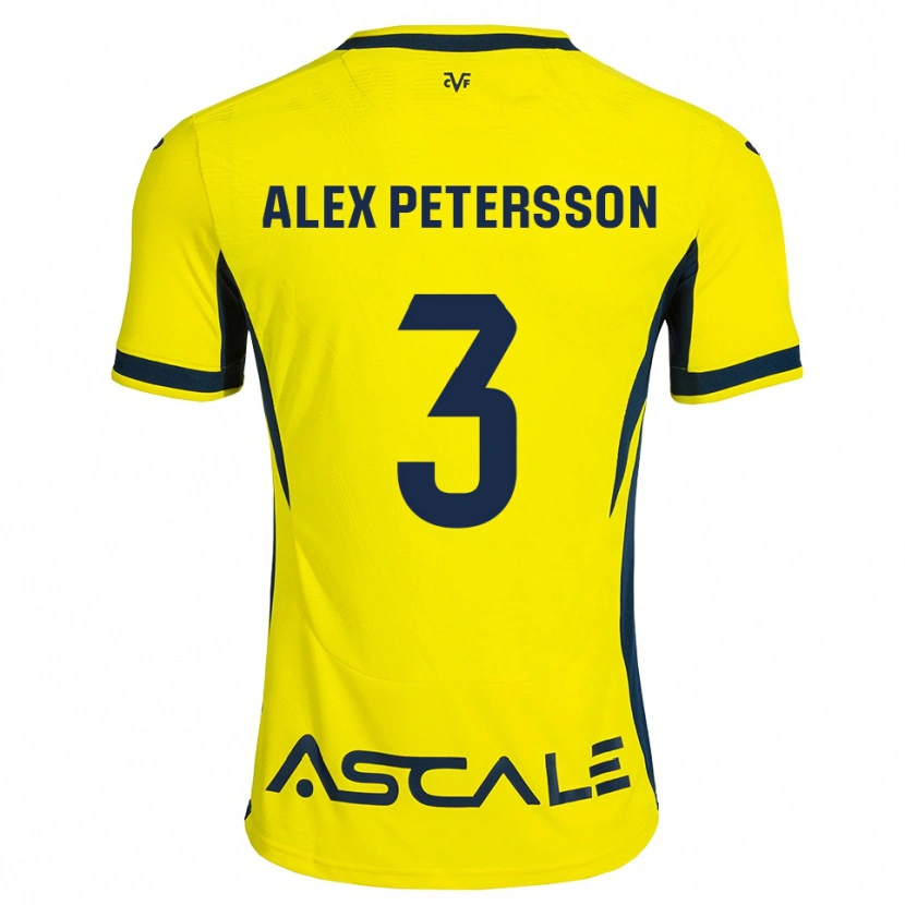 Danxen Kvinder Max Petersson #3 Gul Sort Rød Hjemmebane Spillertrøjer 2026/27 Trøje T-Shirt