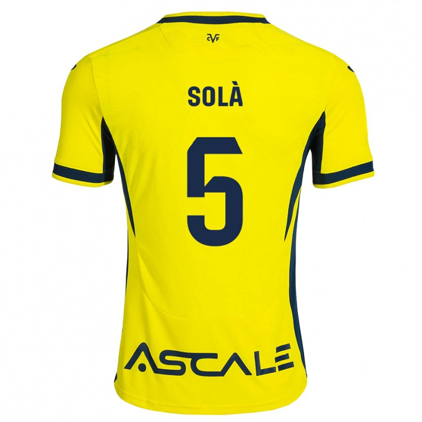 Danxen Kvinder Arnau Solà #5 Gul Sort Rød Hjemmebane Spillertrøjer 2026/27 Trøje T-Shirt