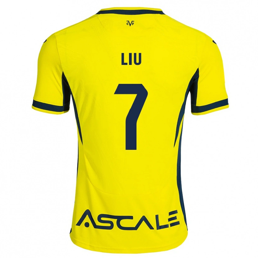 Danxen Kvinder Kaiyuan Liu #7 Gul Sort Rød Hjemmebane Spillertrøjer 2026/27 Trøje T-Shirt
