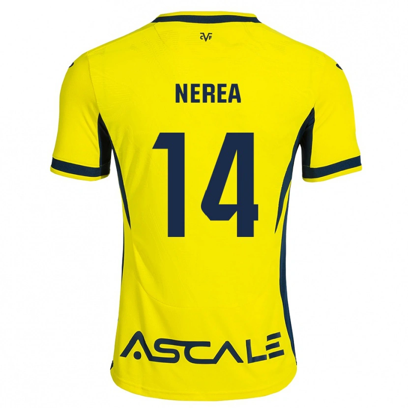Danxen Kvinder Nerea Pérez #14 Gul Sort Rød Hjemmebane Spillertrøjer 2026/27 Trøje T-Shirt