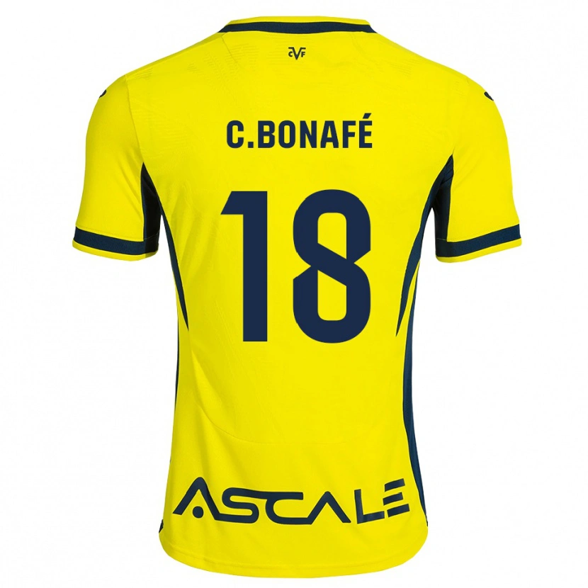 Danxen Kvinder César Bonafé #18 Gul Sort Rød Hjemmebane Spillertrøjer 2026/27 Trøje T-Shirt