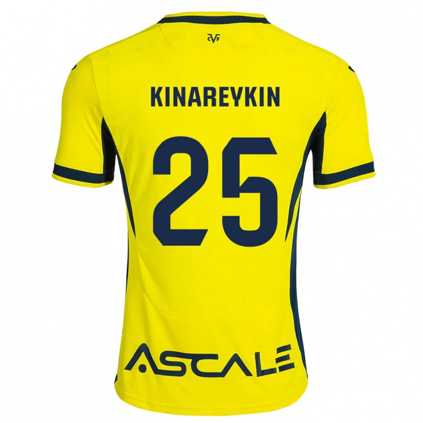 Danxen Kvinder Yakiv Kinareykin #25 Gul Sort Rød Hjemmebane Spillertrøjer 2026/27 Trøje T-Shirt