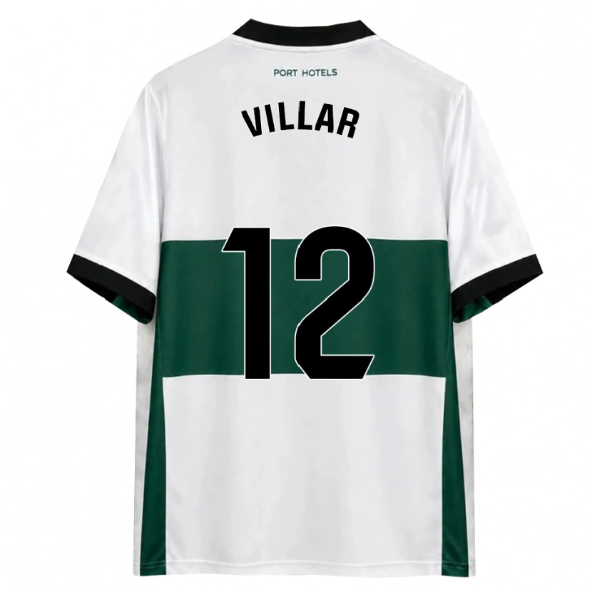 Danxen Kvinder Gonzalo Villar #12 Grøn Hvid Rød Hjemmebane Spillertrøjer 2026/27 Trøje T-Shirt