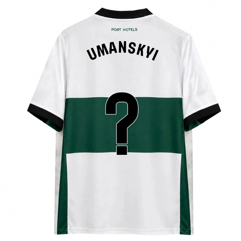 Danxen Kvinder Volodymyr Umanskyi #0 Grøn Hvid Rød Hjemmebane Spillertrøjer 2026/27 Trøje T-Shirt