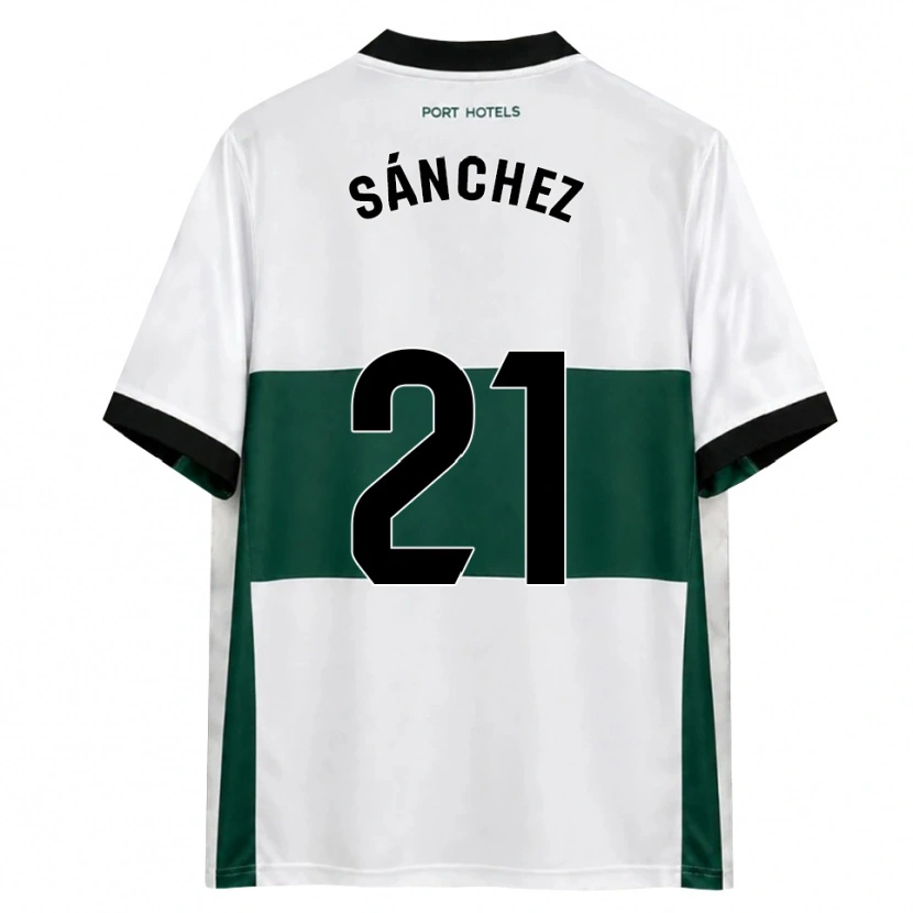 Danxen Kvinder Álex Sánchez #21 Grøn Hvid Rød Hjemmebane Spillertrøjer 2026/27 Trøje T-Shirt