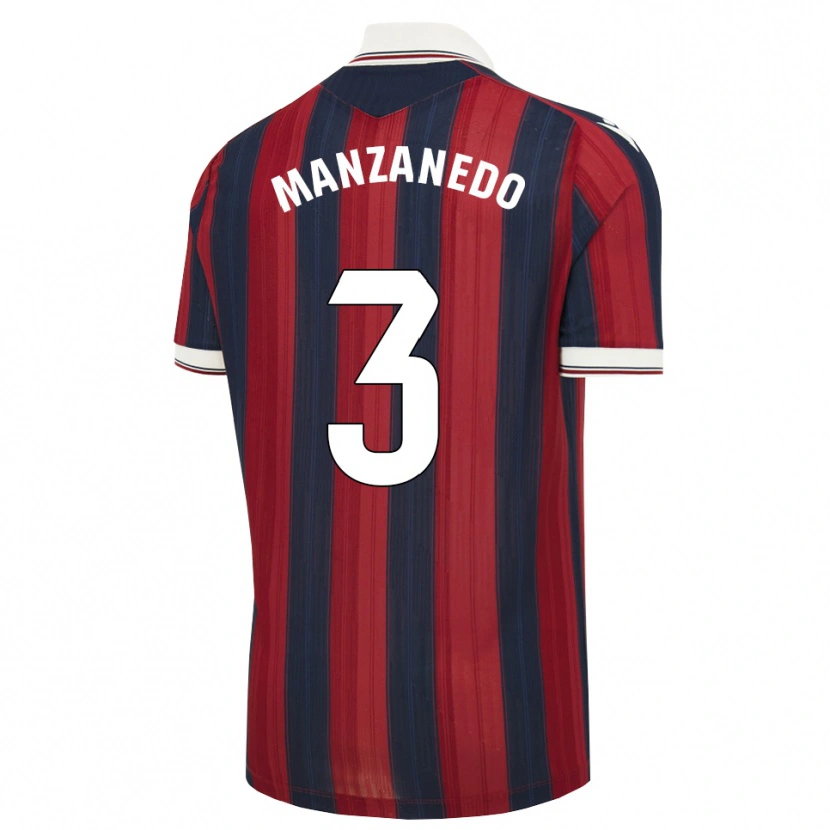 Danxen Kvinder Aitor Manzanedo #3 Midnatsblå Rød Hjemmebane Spillertrøjer 2026/27 Trøje T-Shirt