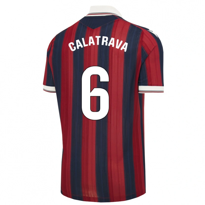 Danxen Kvinder Alberto Calatrava #6 Midnatsblå Rød Hjemmebane Spillertrøjer 2026/27 Trøje T-Shirt