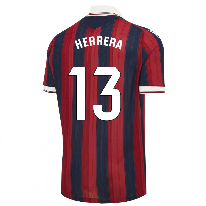 Danxen Kvinder Asier Herrera #13 Midnatsblå Rød Hjemmebane Spillertrøjer 2026/27 Trøje T-Shirt